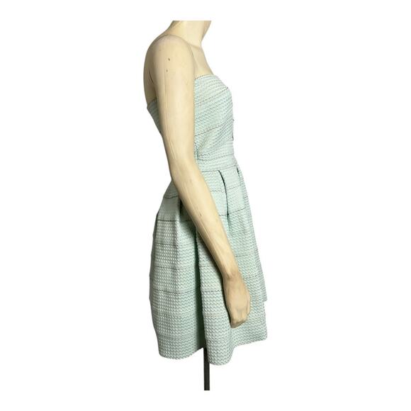 June & Ivy Strapless Bandage Fit & Flare Dress Mint Green Women M Cocktail Party - Picture 8 of 11